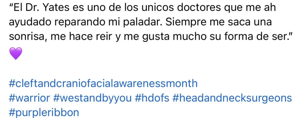 A Spanish-language patient testimonial for Dr. David Yates